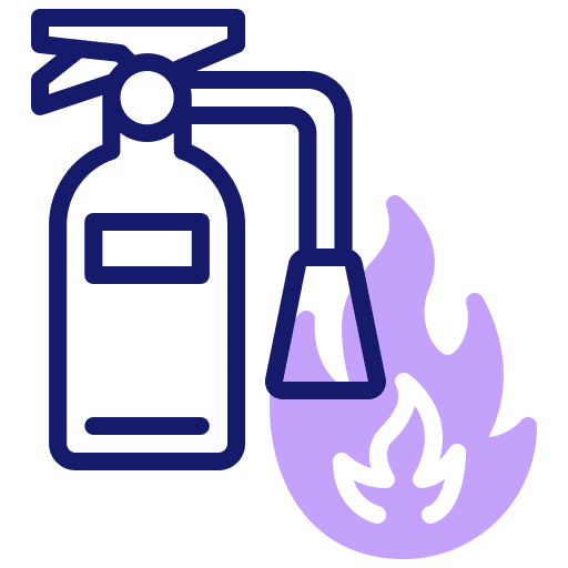 Fire extinguisher safety firefighting protect icon