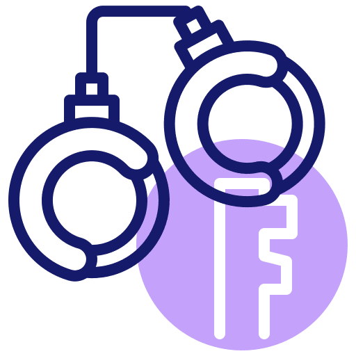 Handcuffs arrest jail tools icon Handcuffs arrest jail tools icon