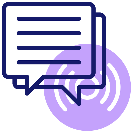 Chat bubble conversation talk communication icon