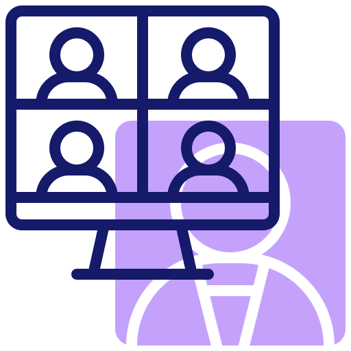 Videoconference people communications user icon