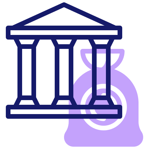 Bank government buildings bank icon