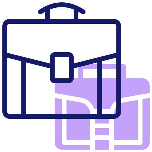 Briefcase business and finance suitcase portfolio icon