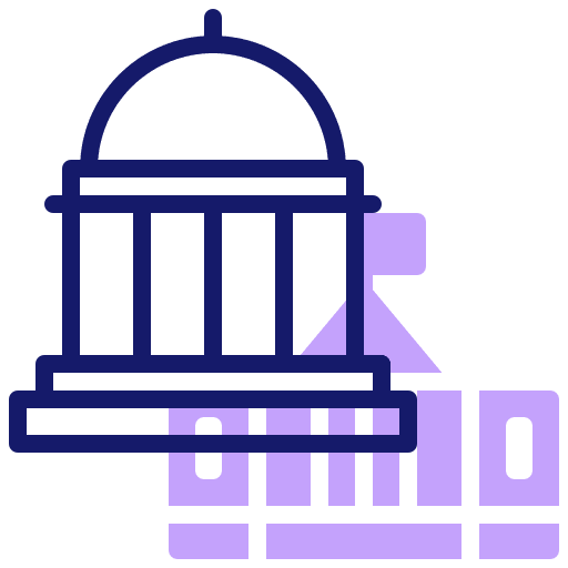 Government architecture and city ministry president icon Government architecture and city ministry president icon