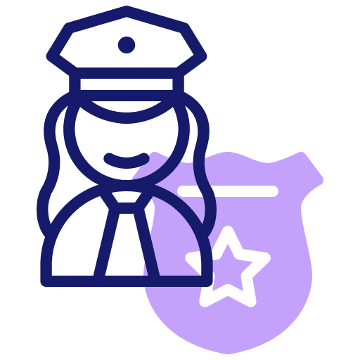 Policewoman security guard policemen policeman icon Policewoman security guard policemen policeman icon