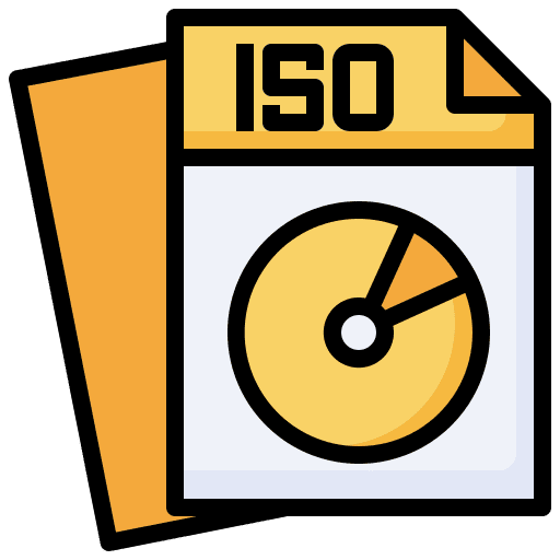 Iso digital document file icon Iso digital document file icon