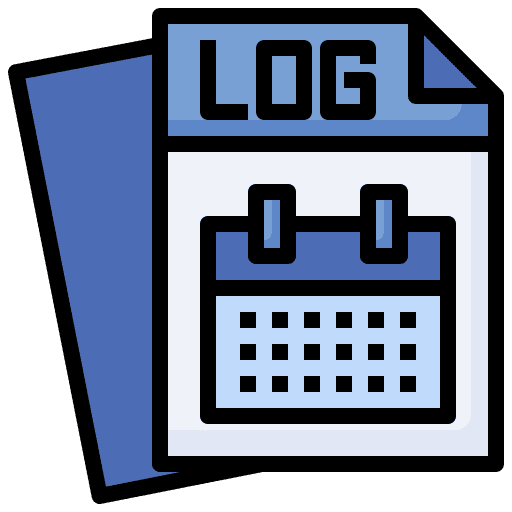Log file digital log file log format icon Log file digital log file log format icon