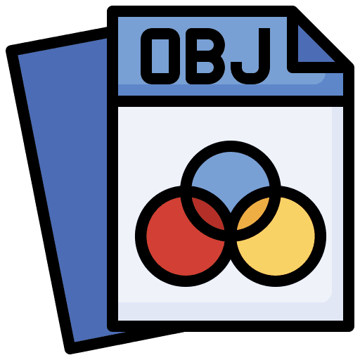 Obj file interface extension obj format icon