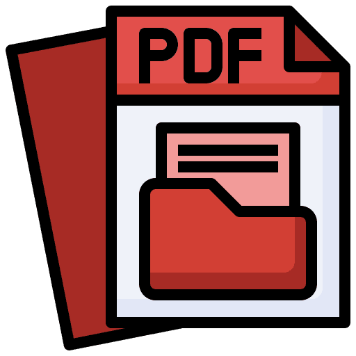 Pdf extension document symbol icon