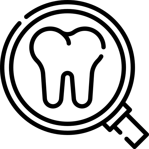 Tooth healthcare check up dentist icon