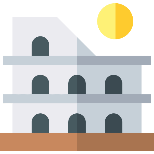 Coliseum roman architecture monument icon Coliseum roman architecture monument icon
