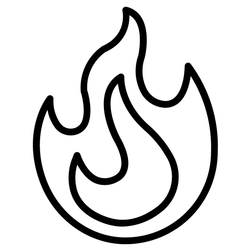 Burn popular burn danger icon