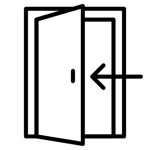 Exit door out arrow ui icon