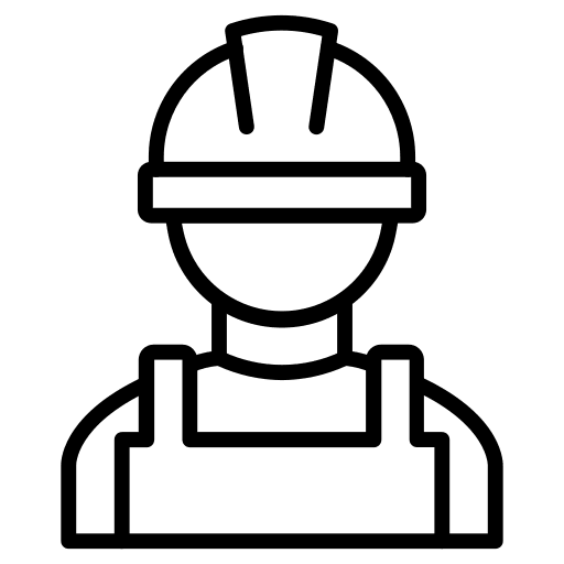Avatar worker contractor man icon