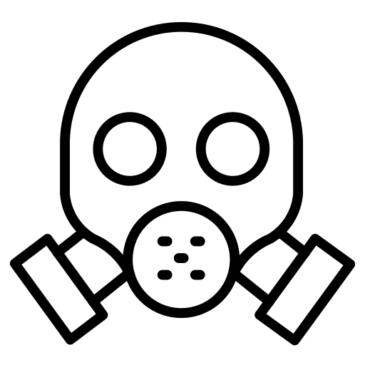Gas mask safety asbestos gas mask icon