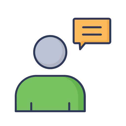 Conversation man communications user icon