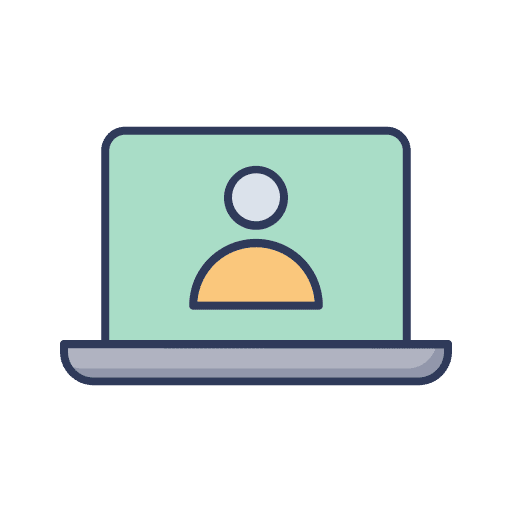 Laptop screen laptop profile account icon Laptop screen laptop profile account icon