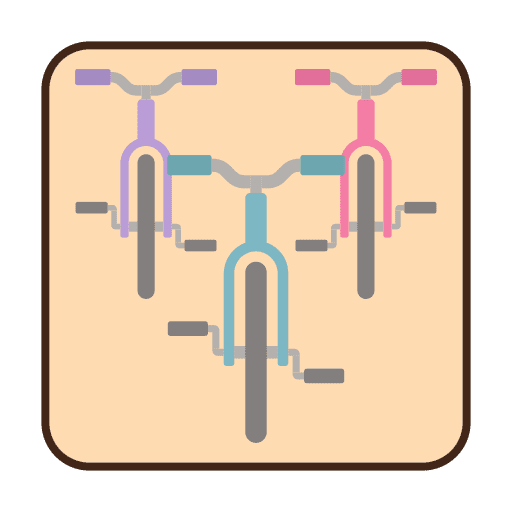 Bikes bikes fleet transportation icon