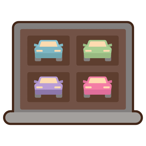 Cars auto vehicle online shop icon