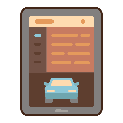 Digital ecommerce automotive car icon