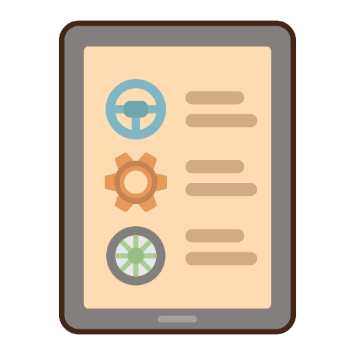 Purchasing buying personalized automotive icon