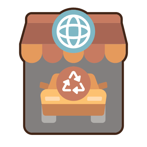 Retailer automotive business retail icon