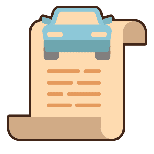 Car car document transportation icon