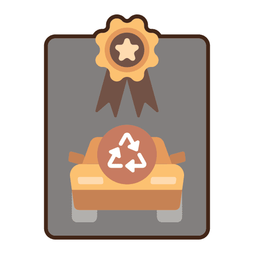 Certification vehicle pass certification icon