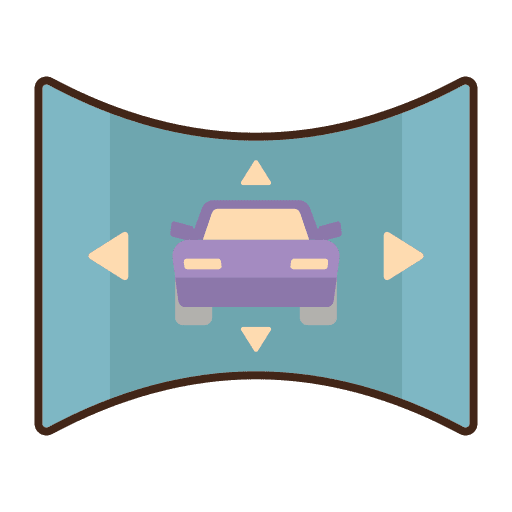 Virtual tour car transport automotive icon