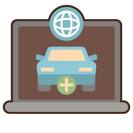 Shopping web page add car icon