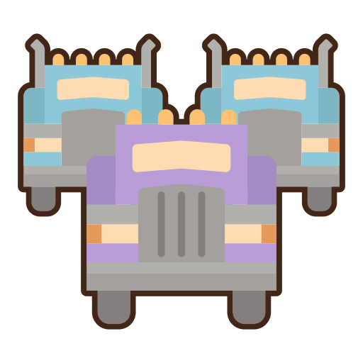 Trucks fleet automotive vehicles icon