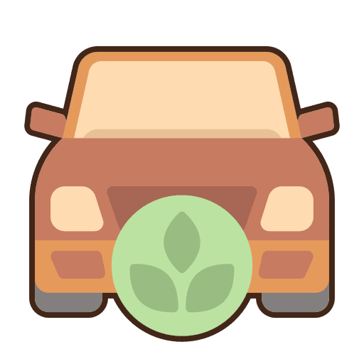 Zero emission power transportation electricity icon