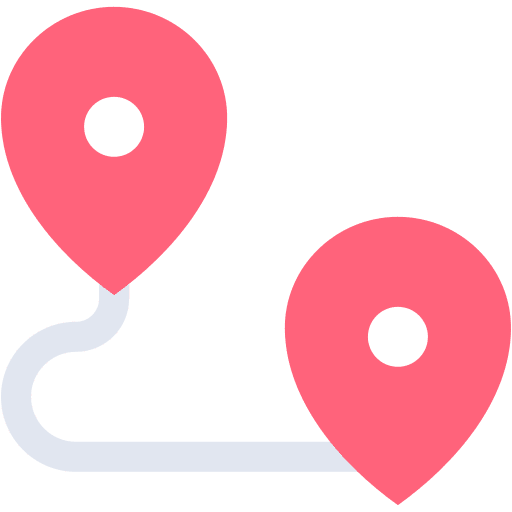 Journey itinerary location travel icon
