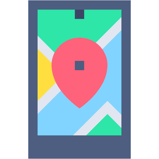 Mobile map mobile phone placeholder mobile map icon