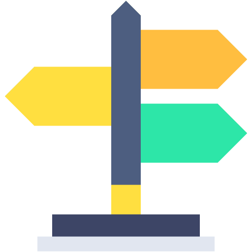 Road signs directional signaling panel icon Road signs directional signaling panel icon