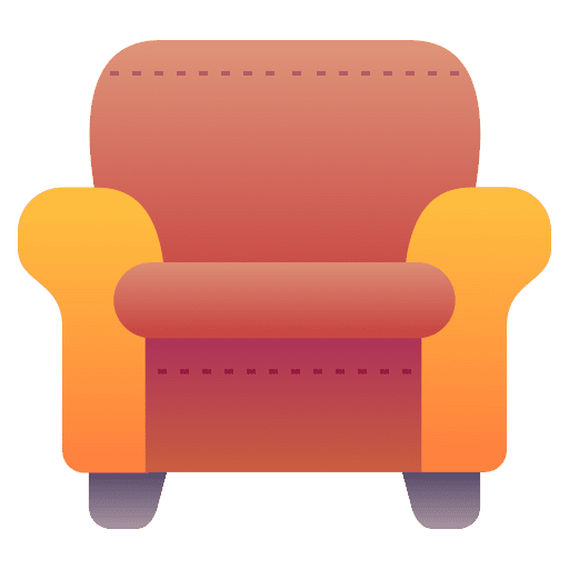 Armchair furniture and household sofa armchair icon
