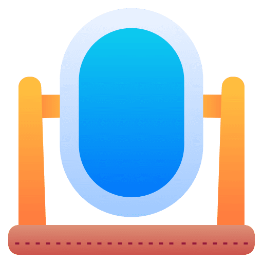 Mirror oval furniture and household vertical icon Mirror oval furniture and household vertical icon