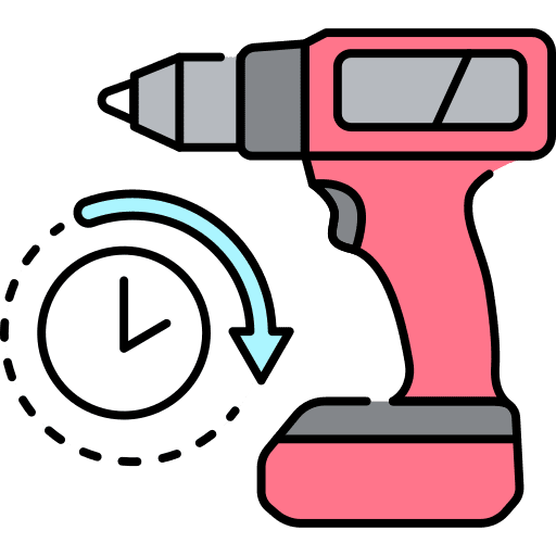 Drill instrument rent construction and tools icon