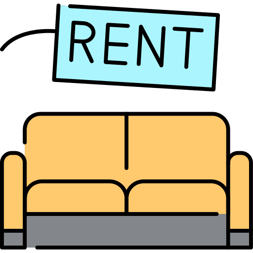 Sofa furniture rental sofa icon