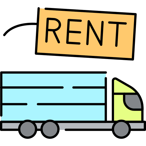 Truck moving rental transportation icon