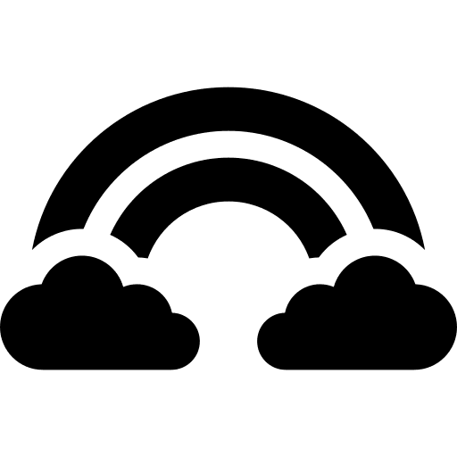 Rainbow spectrum atmospheric weather icon