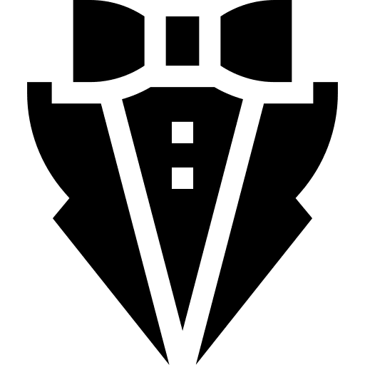 Tuxedo masculine suit jacket icon
