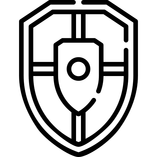 Shield security war protection icon