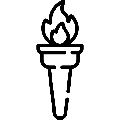 Torch fire olympic games sports and competition icon