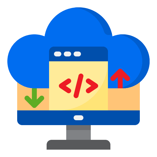 Cloud service cloud service coding database icon