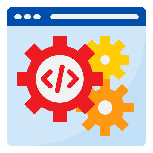 Configuration server seo and web database icon