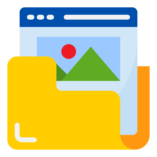 File folder data photo image icon