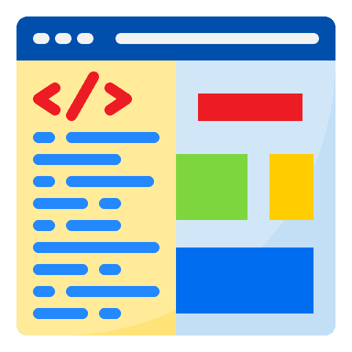 Programing coding seo and web program icon