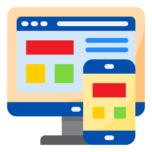 Web design smartphone responsive design website icon