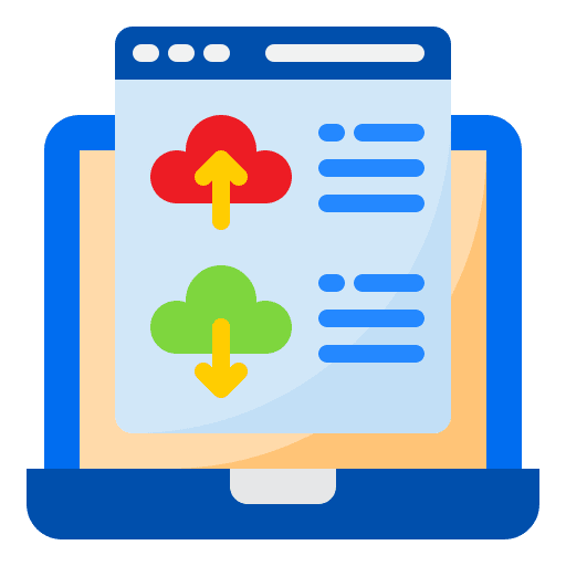 Cloud server database seo and web website icon Cloud server database seo and web website icon