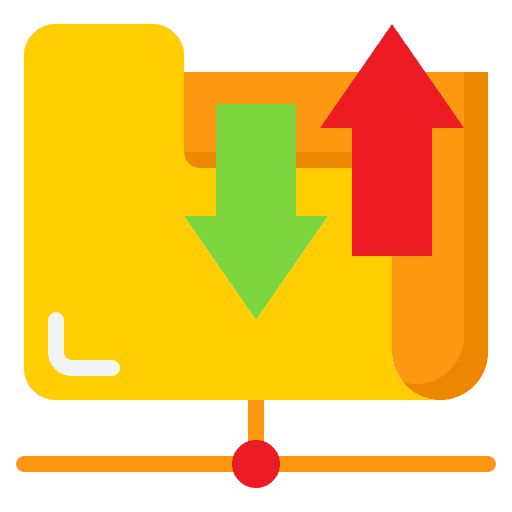 Folder data sharing file sharing server icon Folder data sharing file sharing server icon